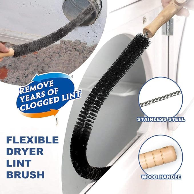 Sealegend 2 Pieces Dryer Vent Cleaner Kit, Dryer Lint Vacuum Attachment and - Image 4