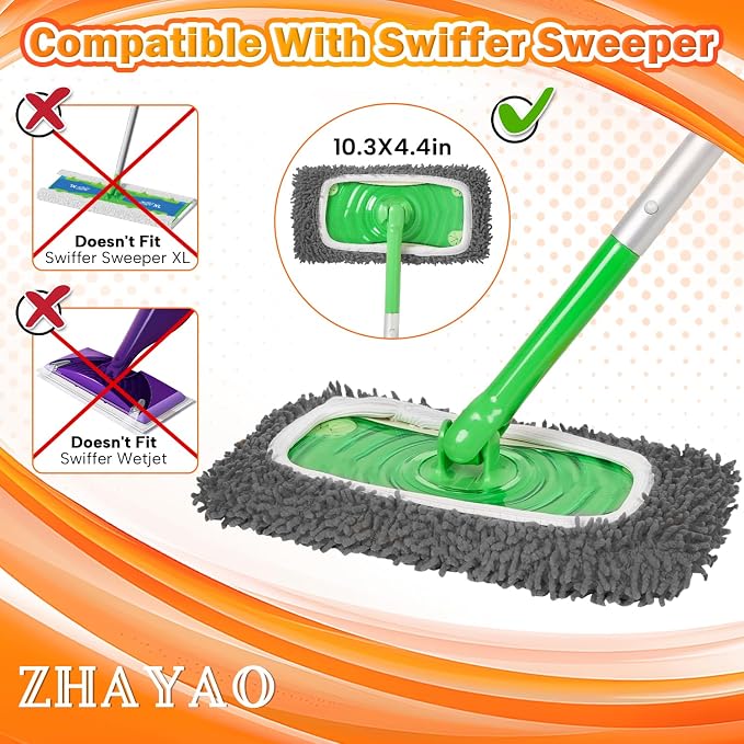 Reusable 100% Coral Fleece Mop Pads Compatible - Image 2