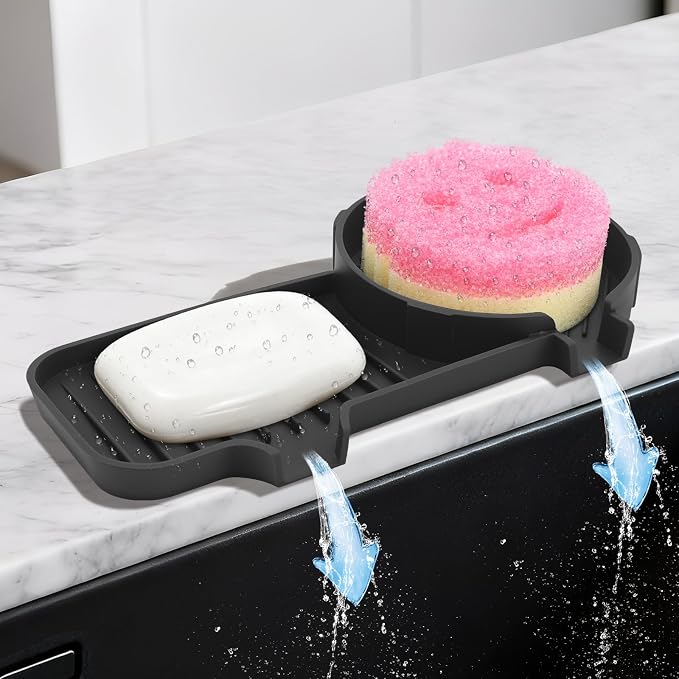 Upgraded 2-in-1 Silicone Sponge & Soap Holder by AMAZYC-US