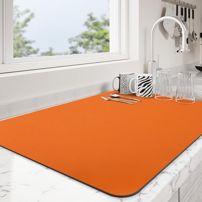 Dish Drying Mat for Kitchen Counter | Coffee Bar Mat for Countertops | Heat by Unknown