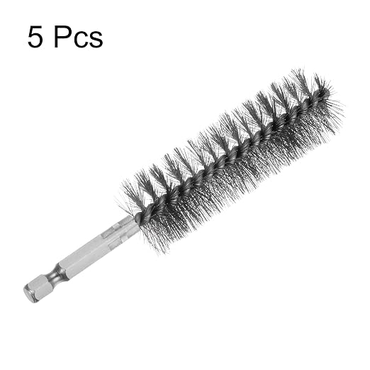 HARFINGTON 5Pcs Bore Brush Stainless Steel 25mm Dia Cleaning Twisted Wire Brush - Image 3
