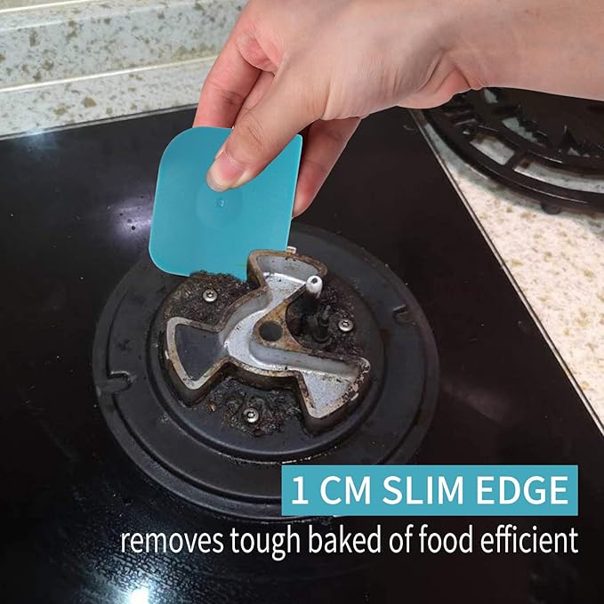 Premium Kitchen Pan Scraper Dish Scraper Tool, 5 Pack Plastic Pot Scraper Food - Image 2