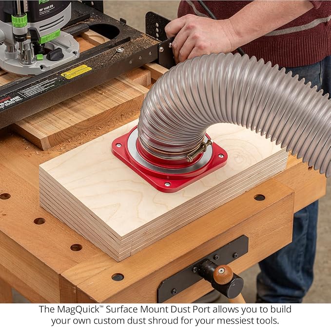 Woodpeckers MagQuick Magnetic Dust Ports – Magnetic Dust Collection Fittings - Image 5