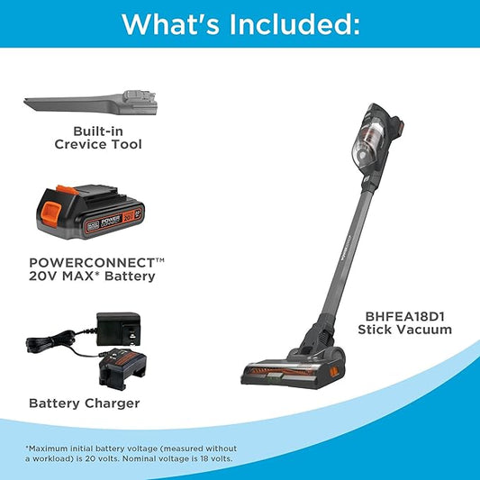 BLACK+DECKER POWERSERIES 20V MAX Cordless Stick Vacuum Cleaner, Household - Image 2