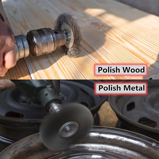 Wire Brush for Drill Set 6 Pcs, Wire Wheel for Drill - Image 6