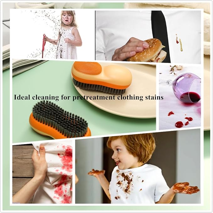 Two-Sided Laundry Stain Remover Brush, Soft Bristle - Image 6