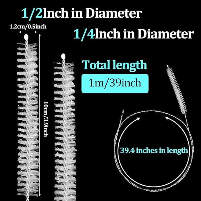 4Pcs 39.4inches Pipe Cleaners Tube Straw Brush, Extra Long Cleaning Brush - Image 2