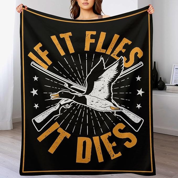 Duck Hunting Blanket Hunting Gifts for Men Goose Hunting Accessories Hunting Throw Blanket for Adults Soft Warm Cozy Fleece Blanket for Couch Sofa Bed 40"x50"