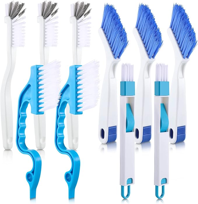 10 Pieces Cleaning Brush Small Scrub Brush, Window Door Sliding Track by Patelai