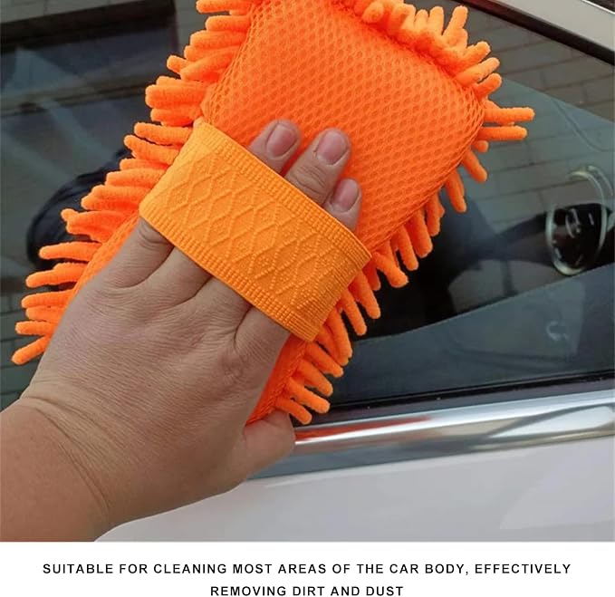 Microfiber Car Wash Sponge, Scratch-Free Vehicle Washing Mitt - Image 4