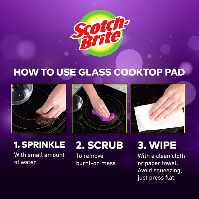 Scotch-Brite Glass Cooktop Pads, Scratch-Free & Non-Abrasive Scrubbers - Image 6