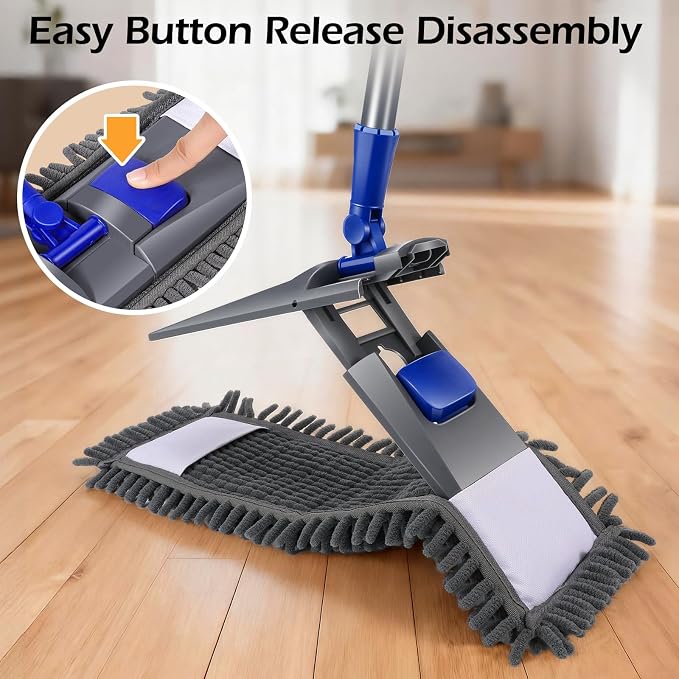 MASTERTOP Microfiber Mop for Floor Cleaning, Flat Dust Mop for Home and Kitchen - Image 2