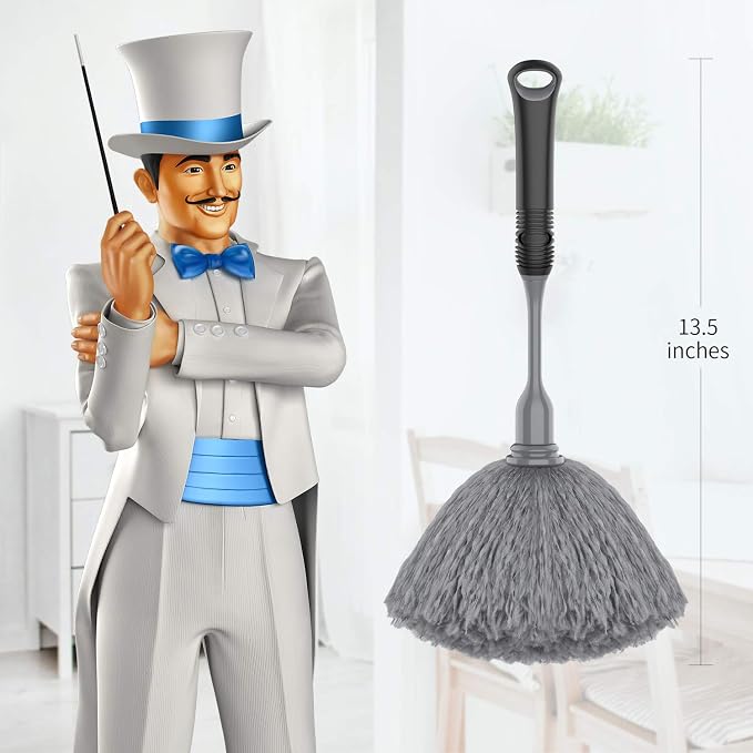 MR.SIGA Microfiber Delicate Duster, Comfortable Non Slip Handle, Detachable - Image 2