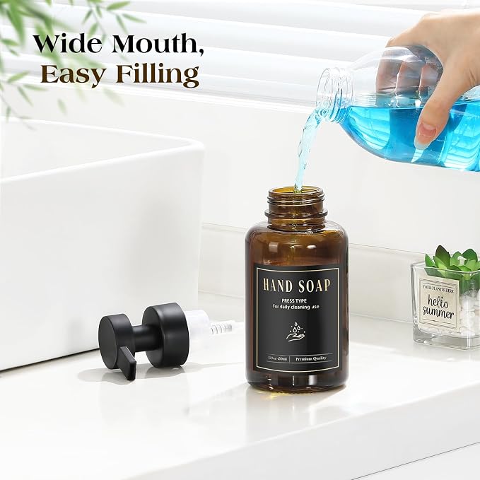 Luxspire Foaming Soap Dispenser, Glass Foam Pump Soap Dispenser, Non-Slip - Image 4