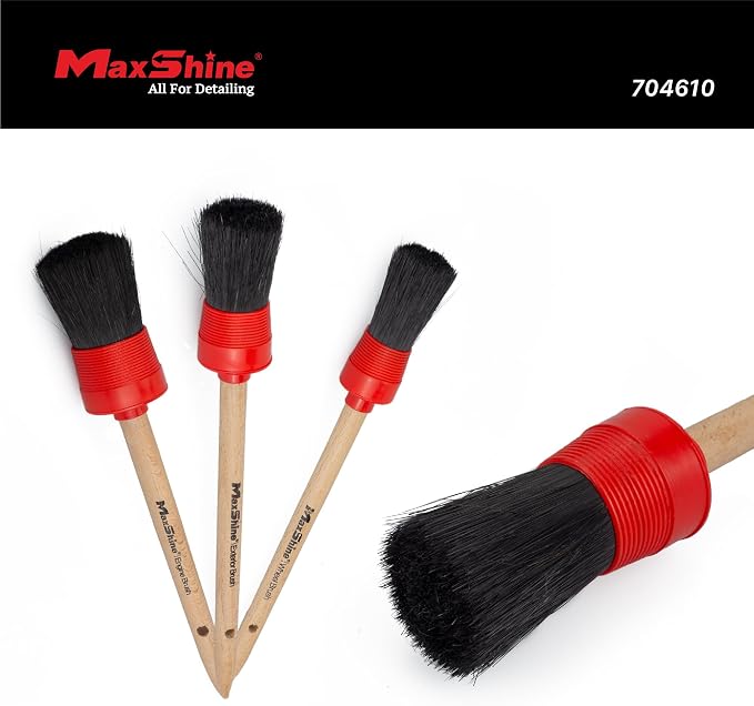Maxshine Detailing Brushes Set – Brush Width: 0.8", 1.8" – Scratch-Free Soft - Image 3