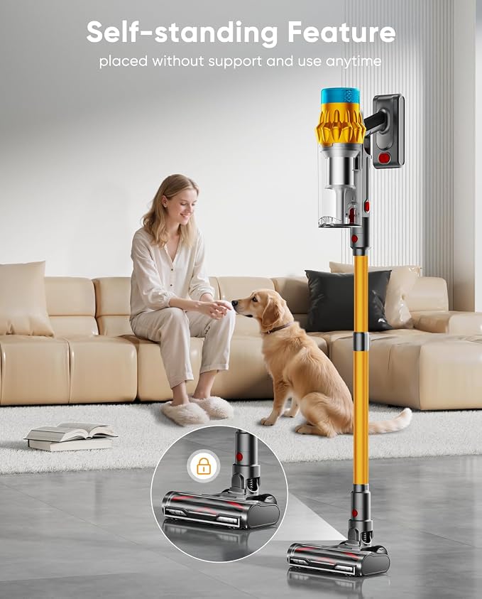Cordless Vacuum Cleaner, 600W/50KPA, Max 70 Mins Runtime, Self-Standing Vacuum - Image 4