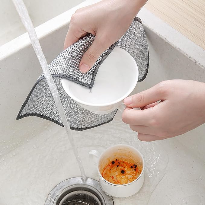 Double-Layer Steel Wire Cleaning Cloth - Image 3