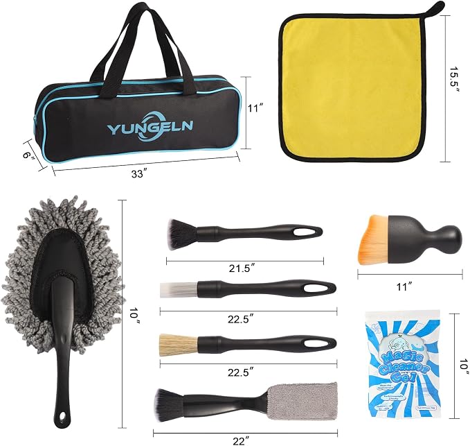 Car Detailing Brush Kit with Detail Brushes, Car Interior Detailing Brushe - Image 2