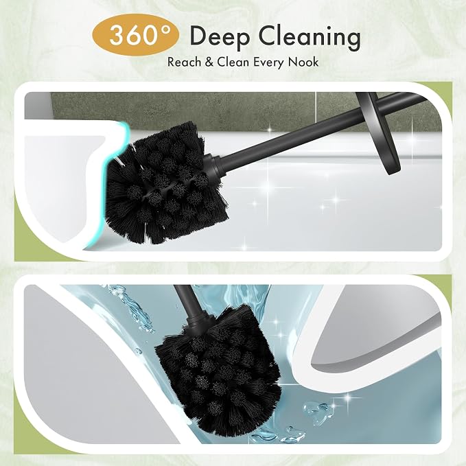 Toilet Bowl Brush and Holder Set 2 Pack - Image 4
