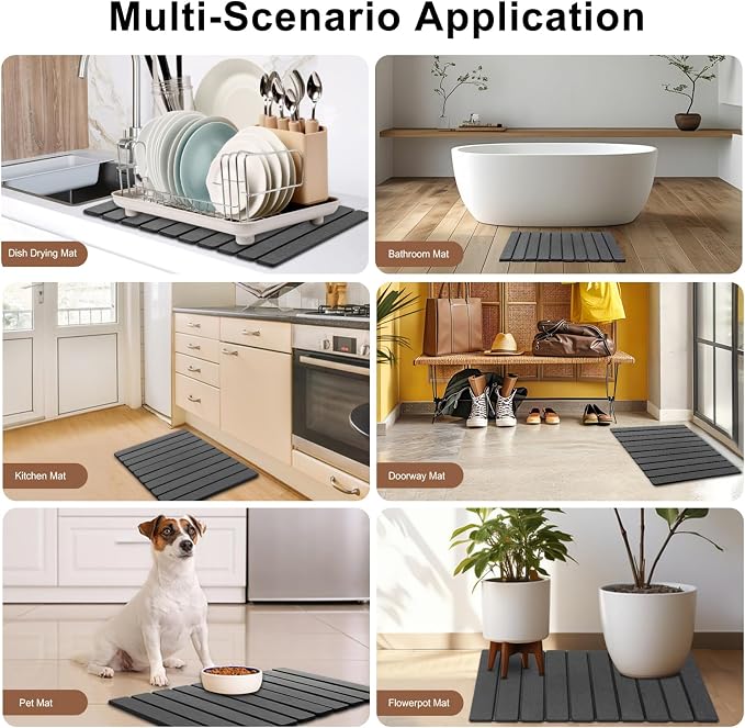 Stone Drying Mat for Kitchen Counter, Stone Bath Mat, Quick Drying Fast - Image 6