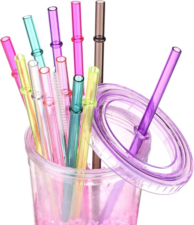 Dakoufish 9 inch Long Reusable Tritan Replacement Drinking Straws - Image 4