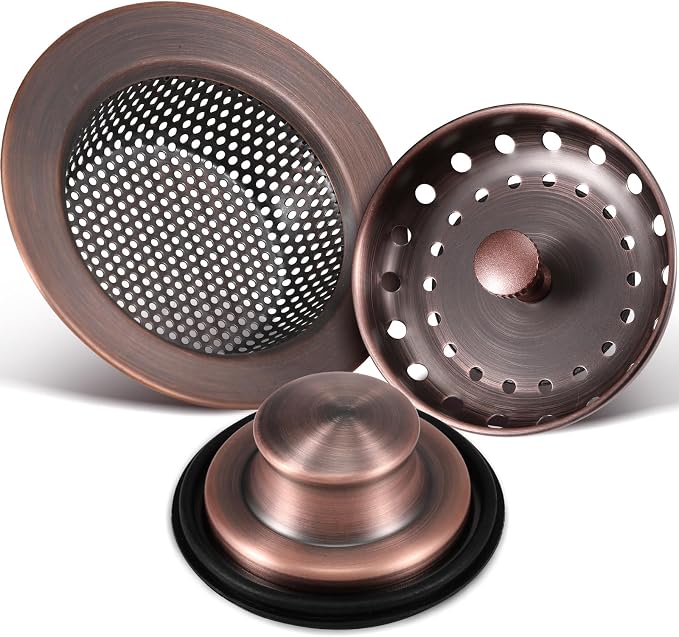 Mudder 3 Pcs Kitchen Sink Drain Strainer and Stopper Stainless Steel Garbage by Mudder