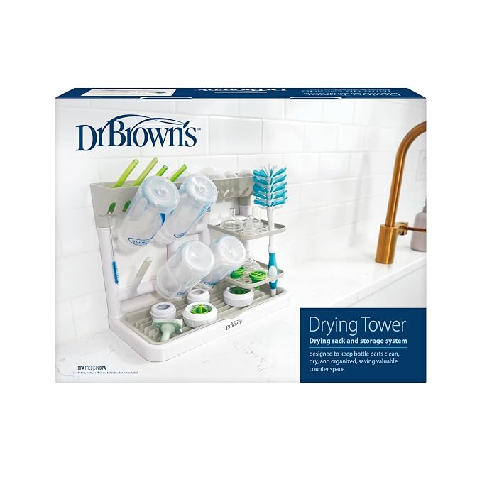 Dr. Brown's Drying Tower, Stand-Up Drying Rack, Countertop Baby Bottle Drying - Image 13