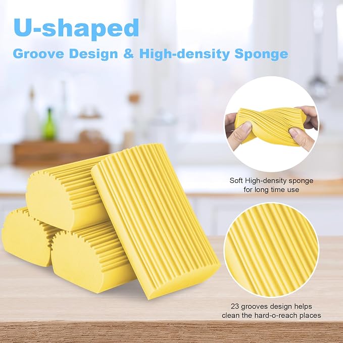 4 Pack Damp Clean Duster Sponge, Magic Sponge Eraser - Image 6