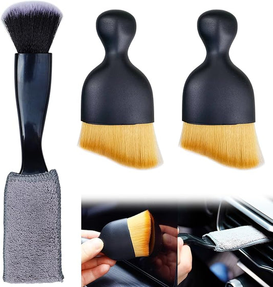 3 Pack Car Interior Detail Dust Brush, Microfiber Duster Brush, Feather Duster by Unknown