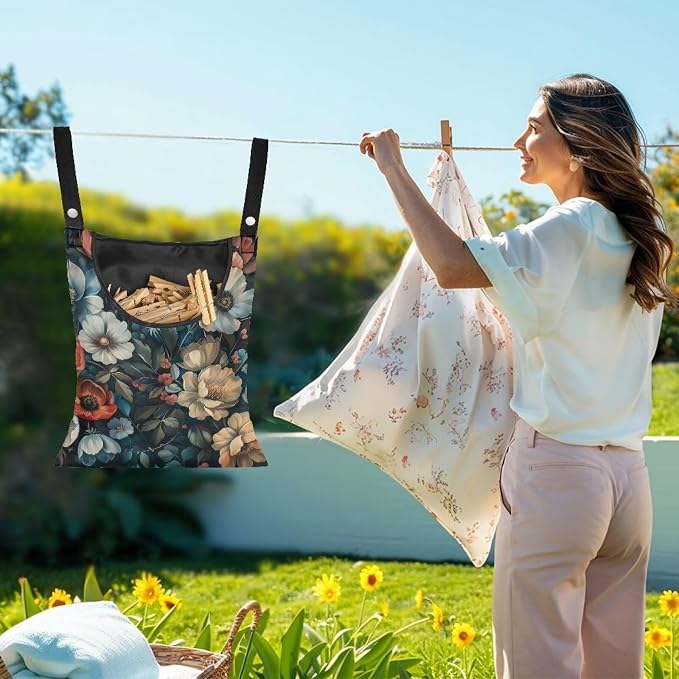 Art Flowers Clothes Pin Bag Holder - Image 2