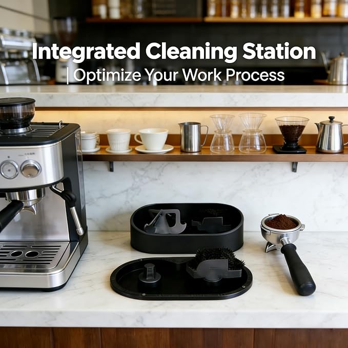 Premium Espresso Clean Holder, Coffee Portafilter Cleaning Kit, Coffee Machine - Image 2