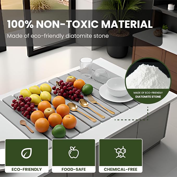 Large Stone Drying Mat for Kitchen Counter - Image 5