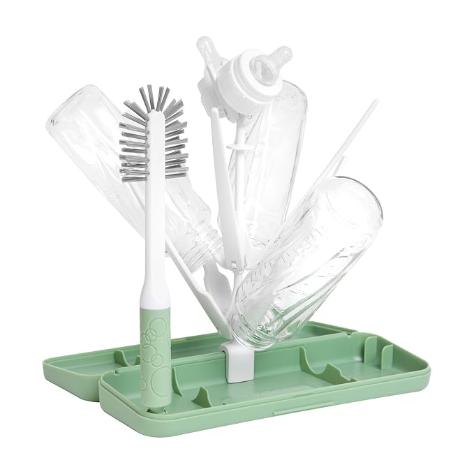 Ubbi On-the-Go Drying Rack and Brush Set, Includes Travel Case and Bottle Brush by Ubbi