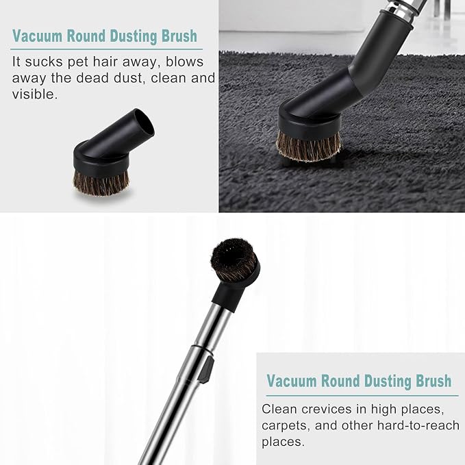 RDEXP Round Dust Brush 25mm Horse Hair 1.25" Vacuum Attachment Replacement - Image 4