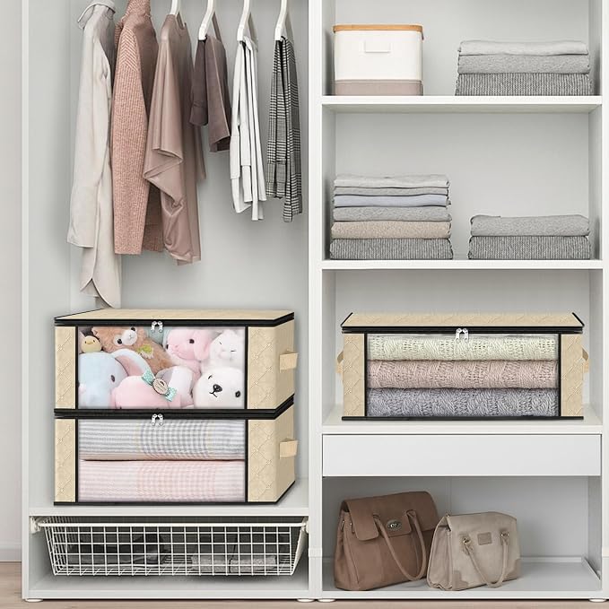 HomeHacks Storage 10-Pack Clothes Organizer Storage Bags Foldable Storage Box - Image 6