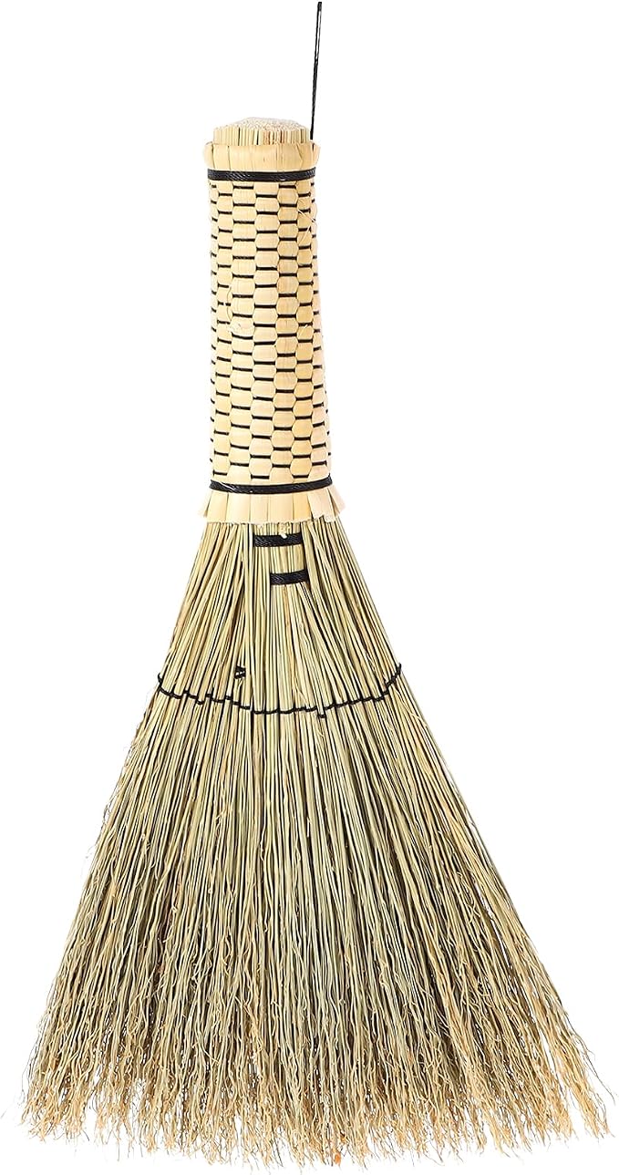 Kichvoe Mini Corn Whisk Broom Small Handheld Sweeping Brush Short Handle by Kichvoe