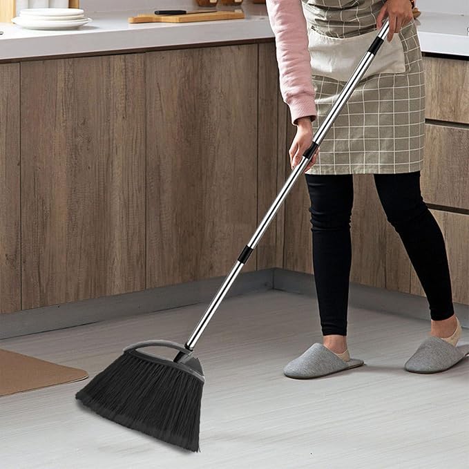 8 Pcs Heavy Duty Commercial Broom Bulk 52 Inch Indoor Outdoor Broom - Image 5