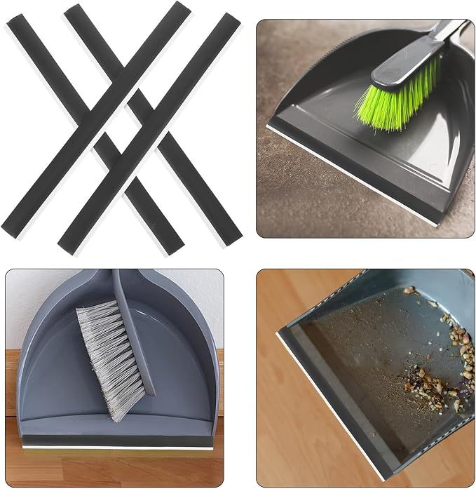 4pcs Rubber Dustpan Edge Strips Replacement Lips Soft Lip Sealing Strips 28cm - Image 9