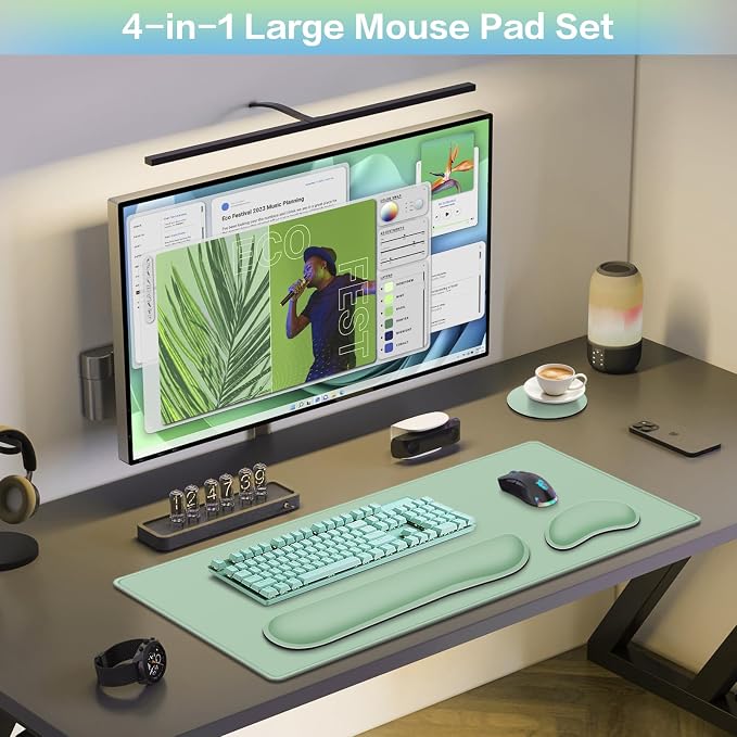 Desk Mat Green, Large Gaming Mouse Pad - Image 6