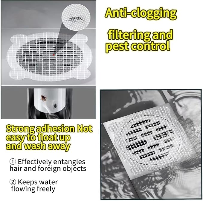 50 Pack Disposable Shower Drain Hair Catcher Shower Drain Hair Collector Drain - Image 5