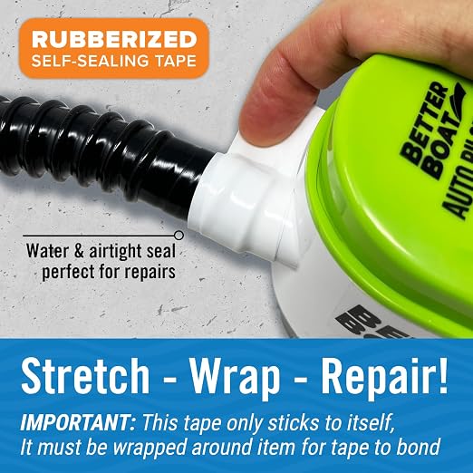 White Heavy Duty Silicone Tape, Self-Fusing Rubber Hose and Plumbing Water Pipe - Image 4