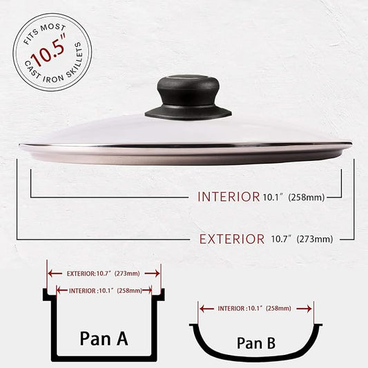10.5 Inch Pan Lid, Frying Pan Lid, Fry Pan Lid, Skillet Lid, Pan Lid - Image 2