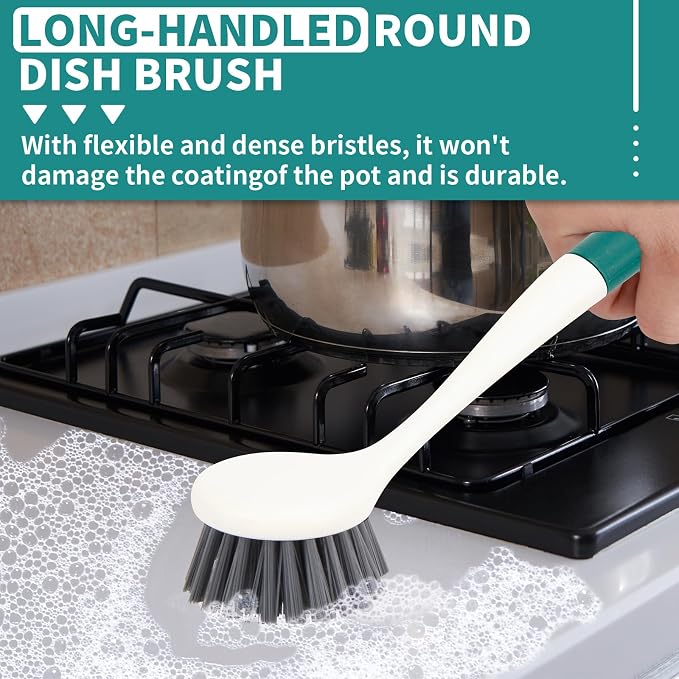 Xicennego 3 Pack Kitchen Cleaning Brush Set, 1 Pot and Dish Cleaning Brush - Image 4