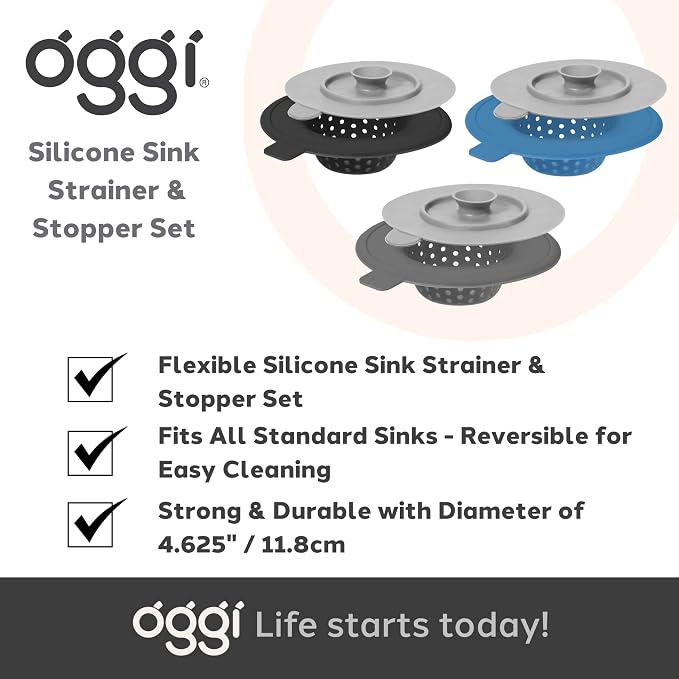 OGGI Silicone Sink Strainer & Stopper Set- Great Kitchen Sink Strainer - Image 7