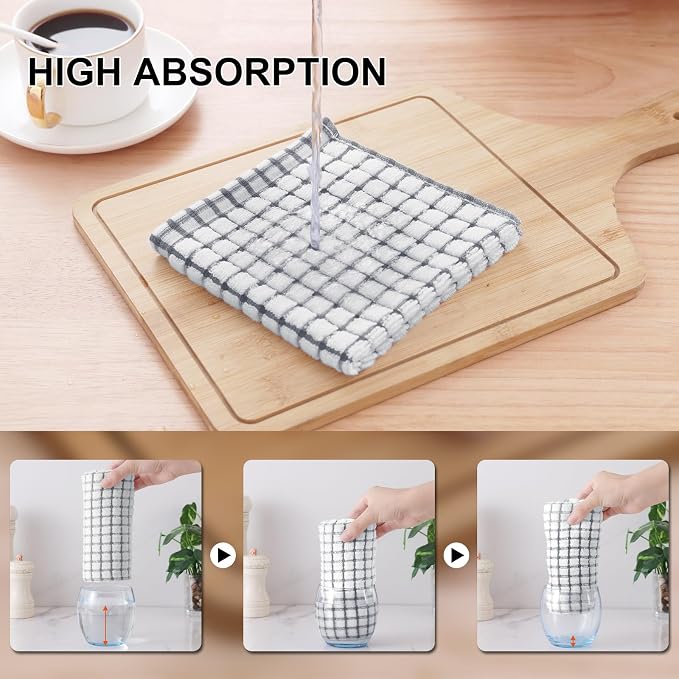 Kitinjoy Cotton 12 Pack Terry Kitchen Towels, 16 x 25 Inches Super Soft and - Image 3
