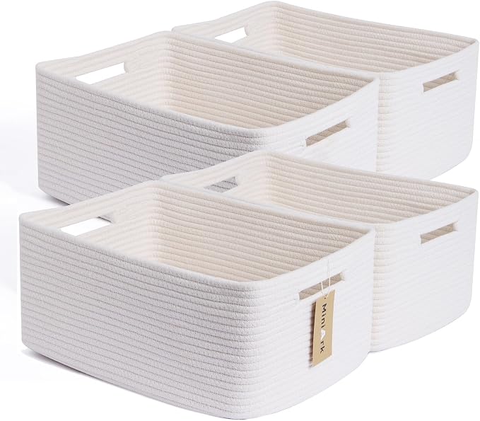 Large Storage Baskets for Organizing, Closet Shelf Baskets for Clothes Blanket by MiniArkStorageBasketsHome