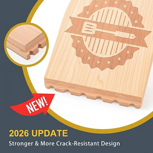 Wooden BBQ Grill Scraper – Beech Wood Griddle Cleaner - Image 2