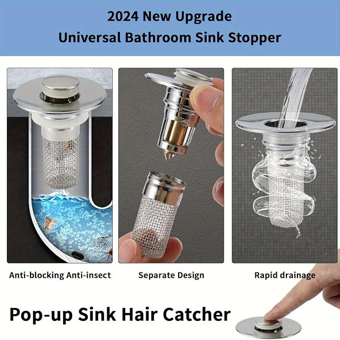 Bathroom Sink Stopper Hair Catcher - Image 4