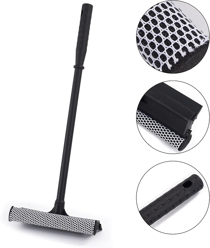 Matthew All Purpose Window Squeegee w/Premium Microfiber Cloth 3Pcs, Car - Image 3