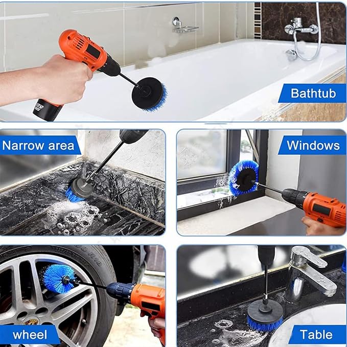 8 Pcs Drill Brush Attachment Set, Power Cleaning Scrub Brush Kit - Image 6